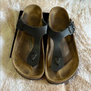 Birkenstock Black Sandals Ergonomic Cork Footbed